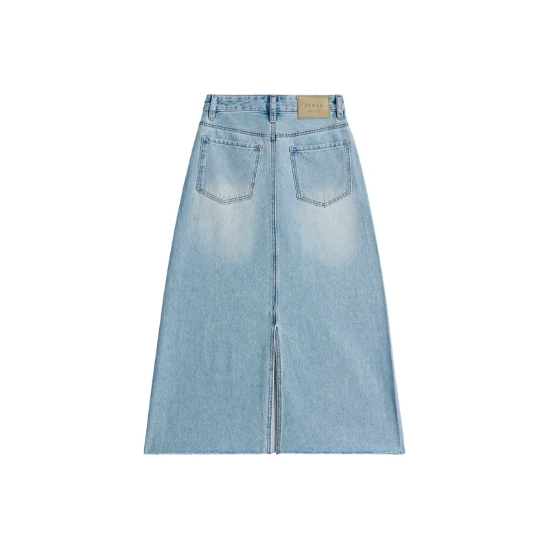 YINLEI Denim Long Skirt Women's-4