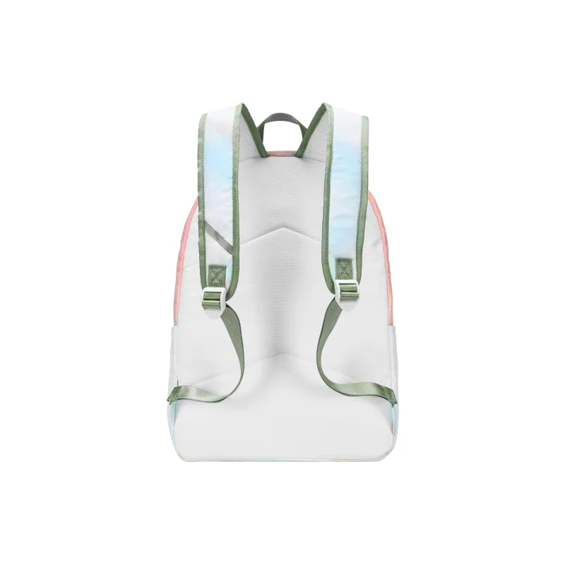 FINITE LOOP Eco Friendly Fabric Backpack Unisex Pink White-2