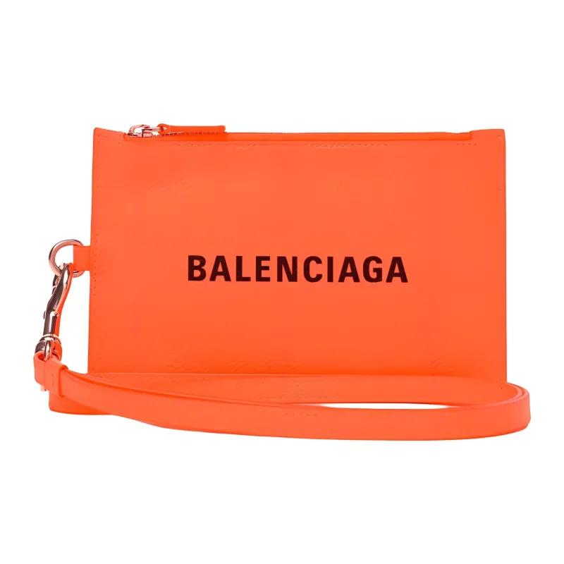 Balenciaga Leather Card Holder Regular Men's Orange-0