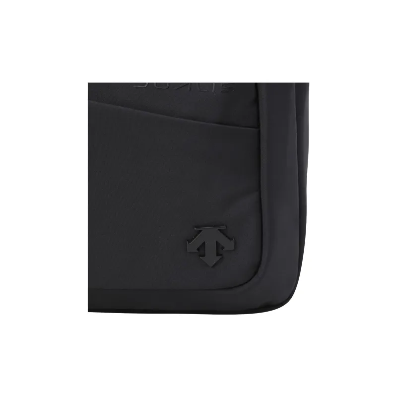 DESCENTE Polyester Crossbody Bag, Shoulder Bag Medium Size Unisex Black-5