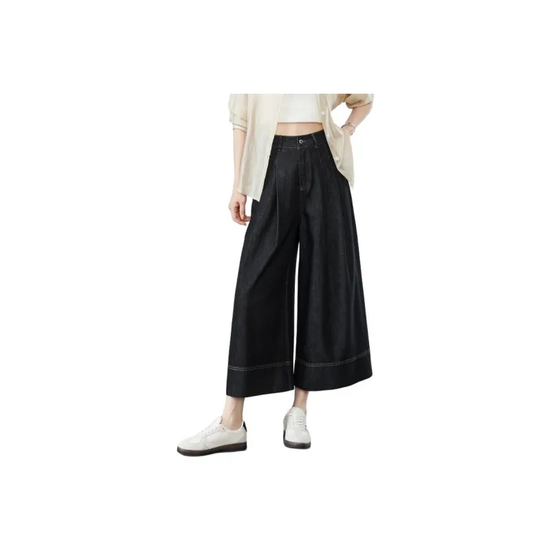 YIYANG Jeans Women's Black Gold-0