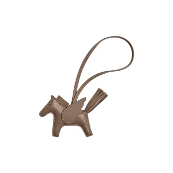 HERMES Rodeo Pegase Milo Lambskin With Swift Calfskin Bag Charm Bag Accessory Trumpets Unisex Elephant Gray
