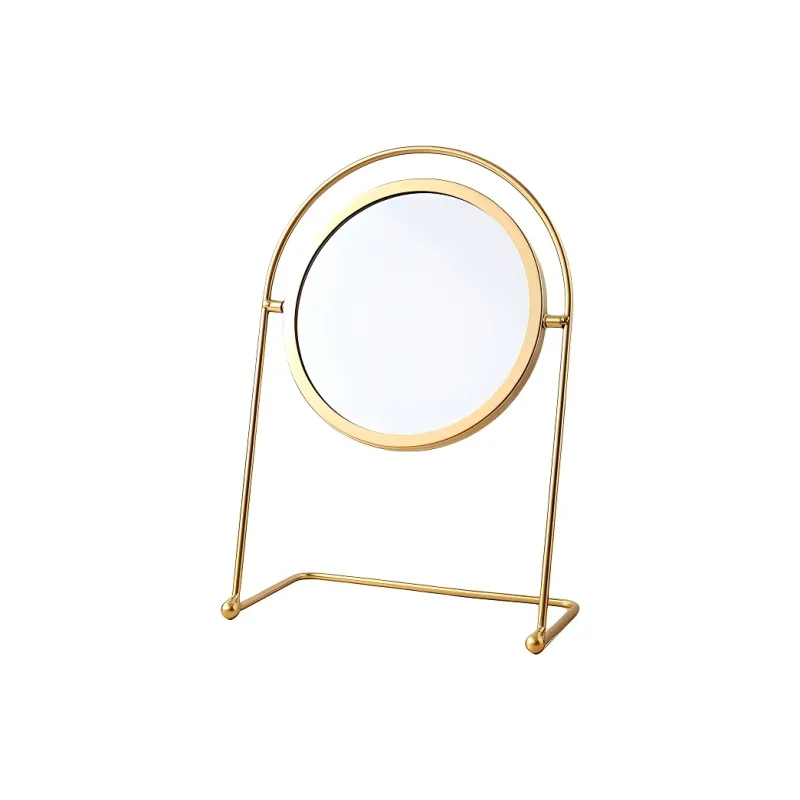 Future Maple Portable Iron Craft Makeup Mirror With Oval Stands And Rotatable Design For Dorm Rooms-5