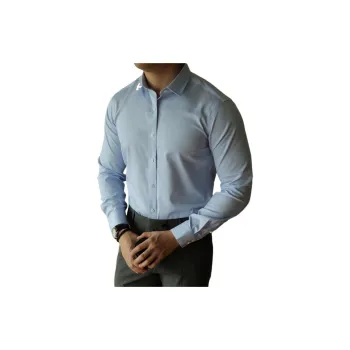 WALLPAINTER Shirts Men Blue Beige Checkered
