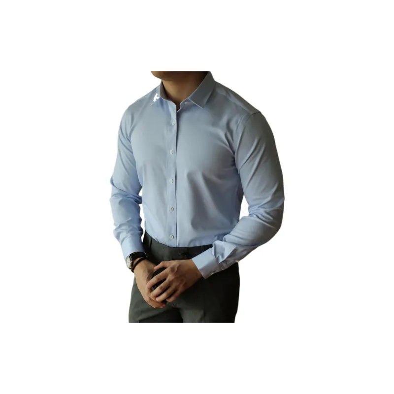 WALLPAINTER Shirts Men Blue Beige Checkered-0
