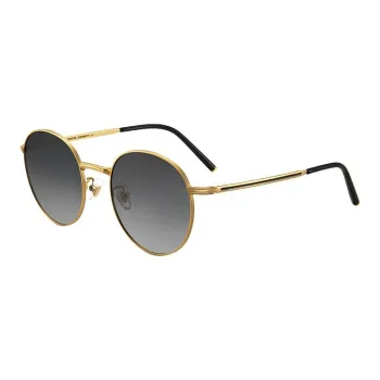 CAPONI Metal Round Sunglasses Unisex Gold