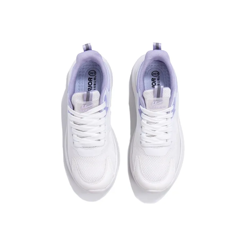 WARRIOR Running Shoes Women's Low Top White/Purple-2