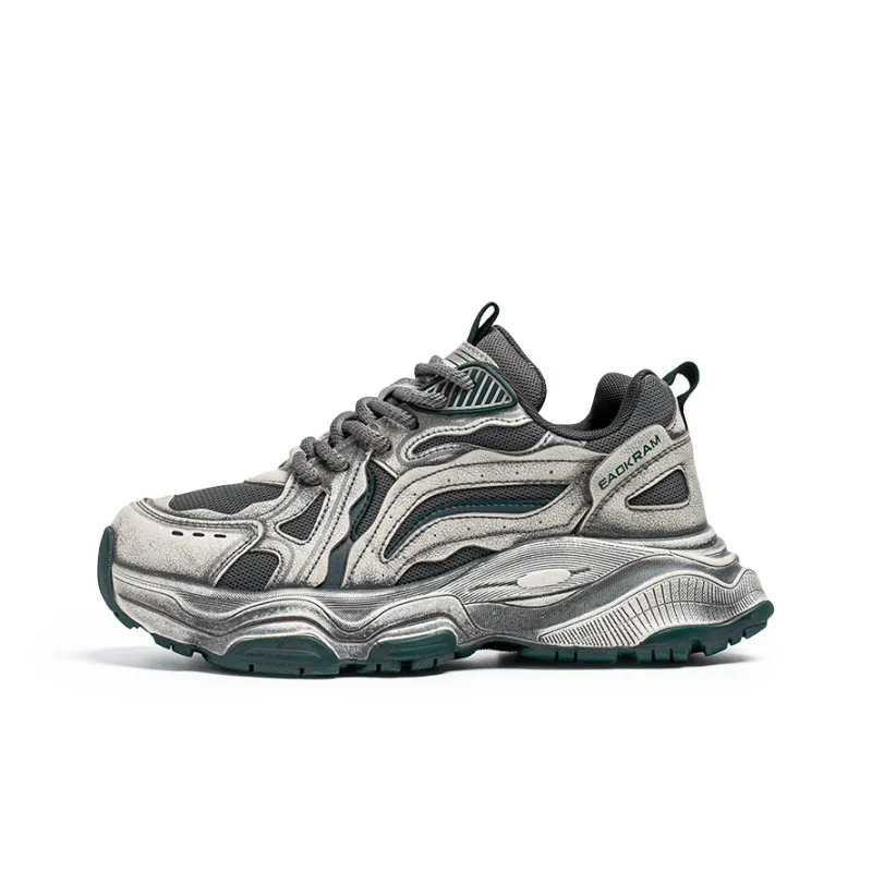 OUGLEMEN Abrasion Resistant Coverage Balance Lightweight Height Increasing Low Top Chunky Sneakers Men's Box-5