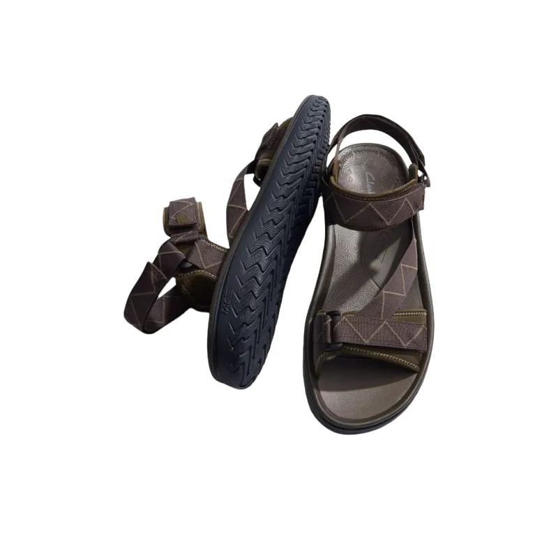 Clarks Wesley Trail Beach Sandals Men's Brown-4