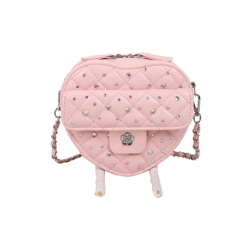 Meow In The Grass PU Heart Shaped Bag Shoulder Bag Women's Multicolor-0