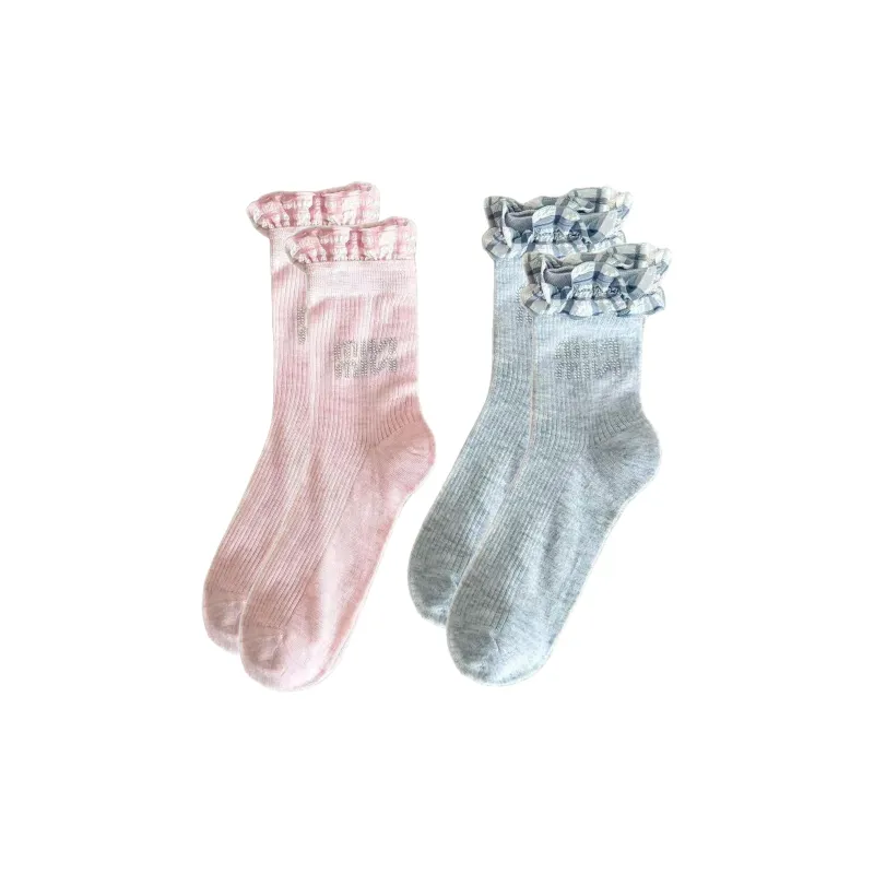 TLXT Mid Calf Socks Women's Slouch Socks, Thin Combed Cotton, Soft And Breathable-13