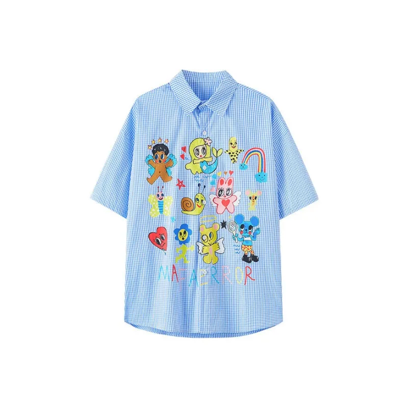 Ang2 Stu Shirts Unisex Light Blue Plaid-0