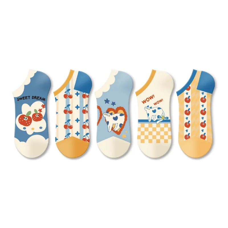 DJUNGLE No Show Socks Women's 5 Pack-0