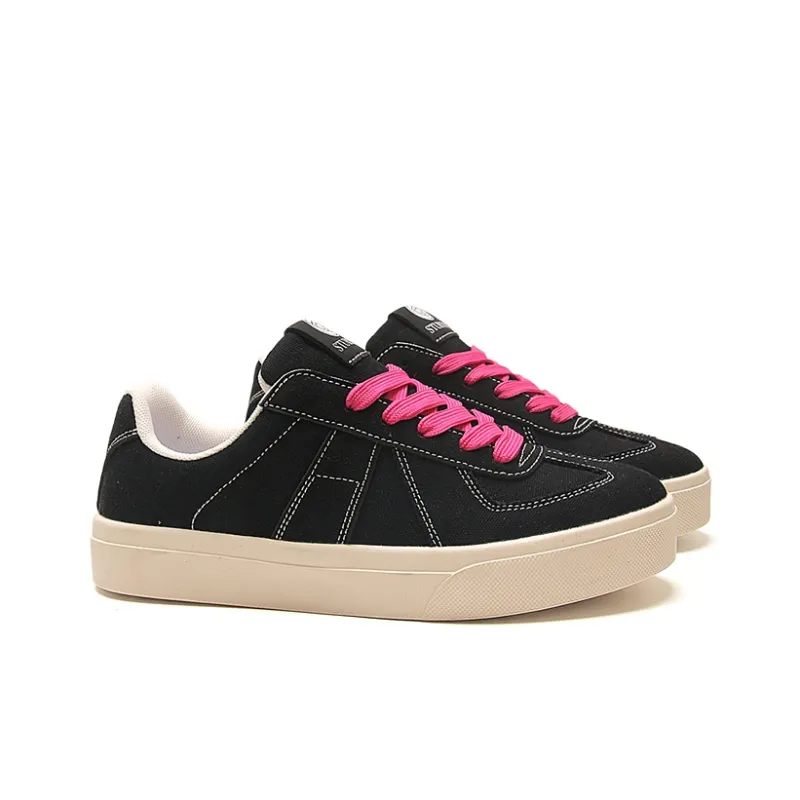 STUR YSN Wear resistant And Lightweight Low Top Skateboard Shoes Unisex Black-6