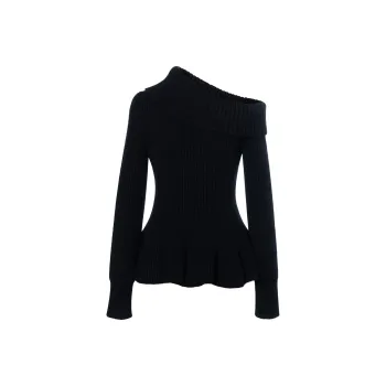 Alexander McQueen Peplum Waist Knitted Jumper