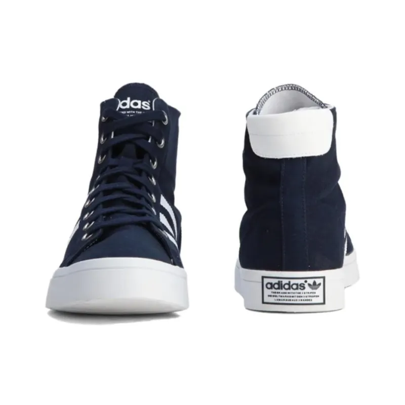 Adidas Originals Court Anti-Slip Wear-Resistant Mid-Top Skateboard Shoes Unisex Blue-3