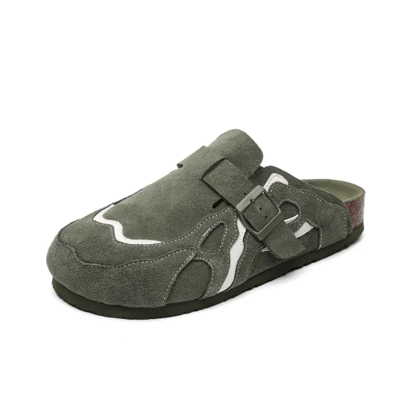 HD Cork Sole Abrasion Resistant Slip Resistant Closed Toe Slippers Unisex-0