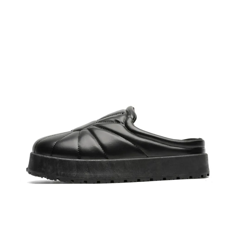 ΛOLUNKΛ Rubber Sole Stitching Abrasion Resistant Closed Toe Slippers Men's-0