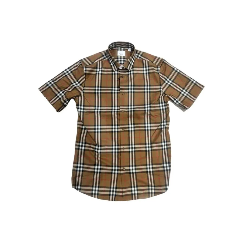 Burberry Shirts Men Brown-0