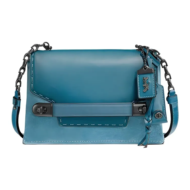COACH Swagger Tanned Leather Shoulder Bag, Crossbody Bag Tubas Women's Denim-0