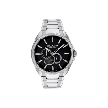 COACH Wrist Watch Automatic Mechanical Movement Stainless Steel Strap 45mm Black Dial Men's Watches
