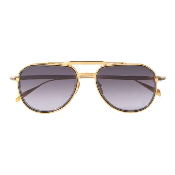 JACQUES MARIE MAGE Β Titanium Aviator Sunglasses Unisex Gold-0