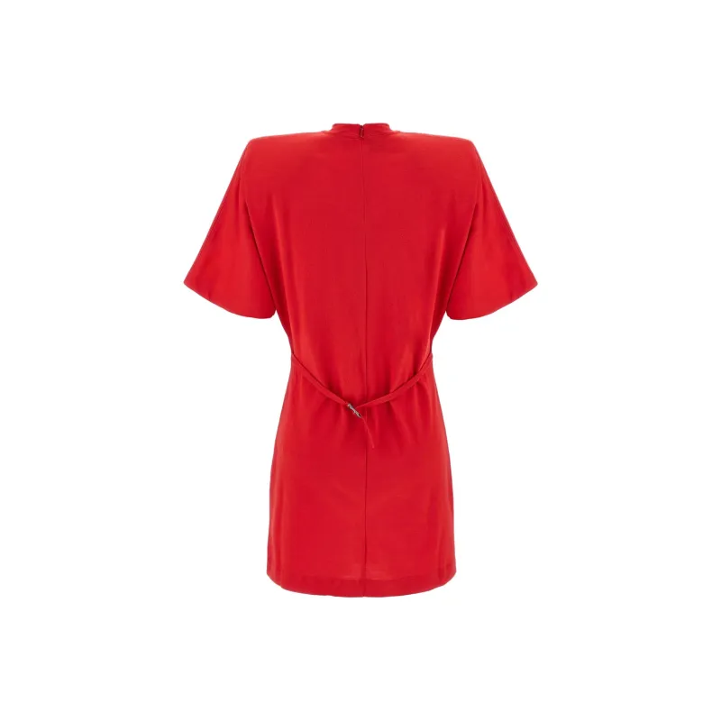 PINKO Short Sleeved Dress Women's Red-1