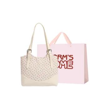 Worm's Home PU Shoulder Bag Women's Ecru/Black