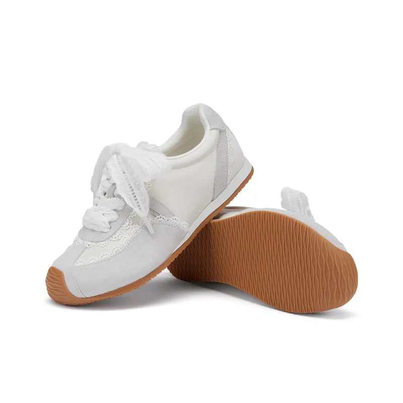 Hotwind Cream Lace Series Abrasion Resistant Slip Resistant Low Top Casual Shoes Women's-4