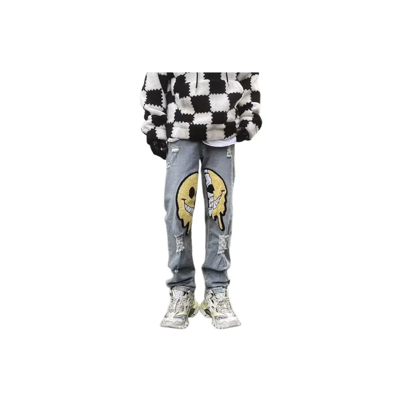 PAINT STAIN Jeans Unisex Light Blue-0