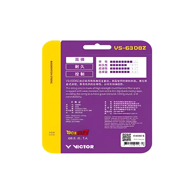 VICTOR Badminton Racket Strings Gothic/Free Purple Nylon Unisex 0.63mm X 10m-3