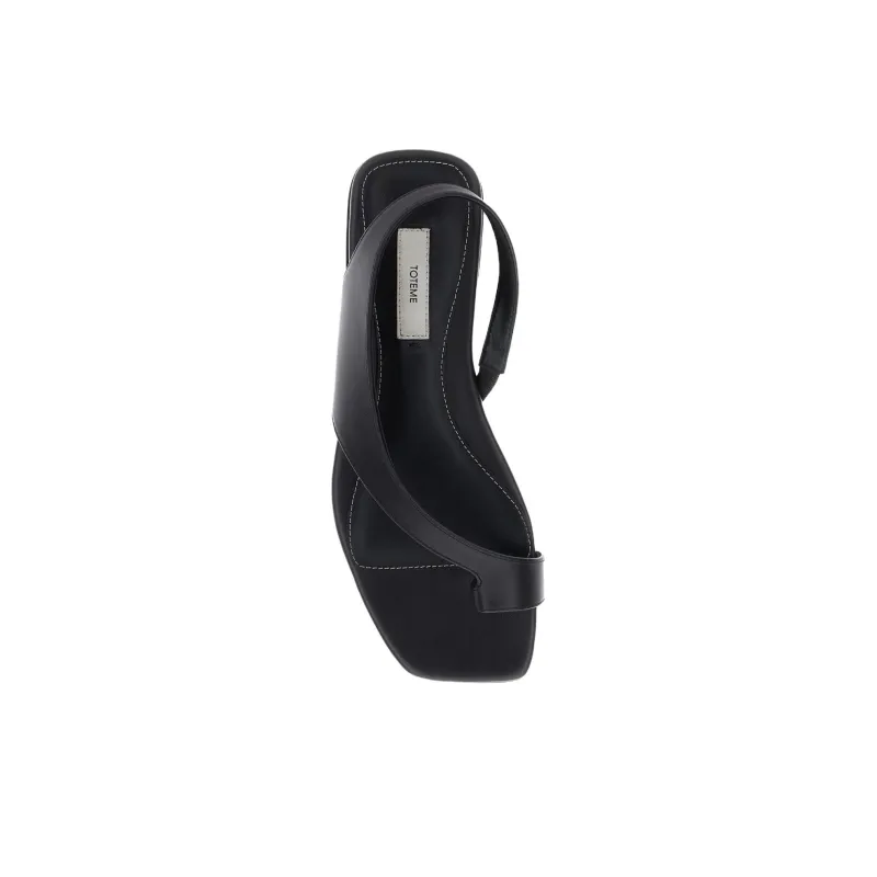 TOTEME One Strap Sandals Women's Black-4