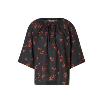 FENDI SS25 Drop Shoulder Sleeve T Shirt Women's Black