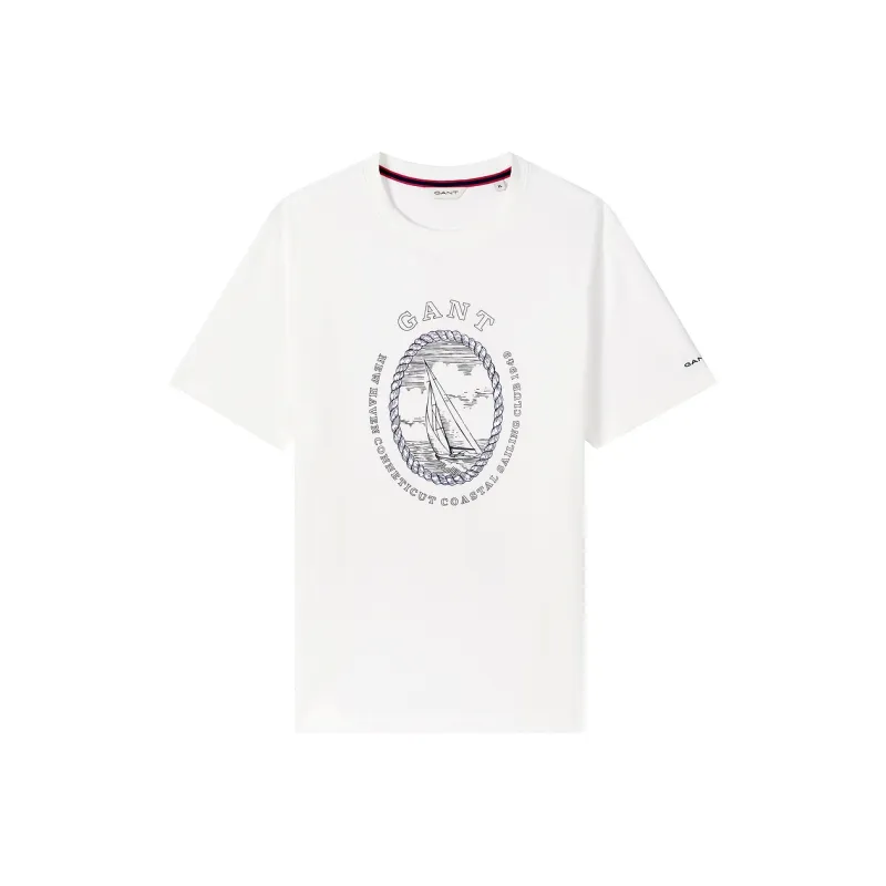 GANT T Shirts Men 105 White-0
