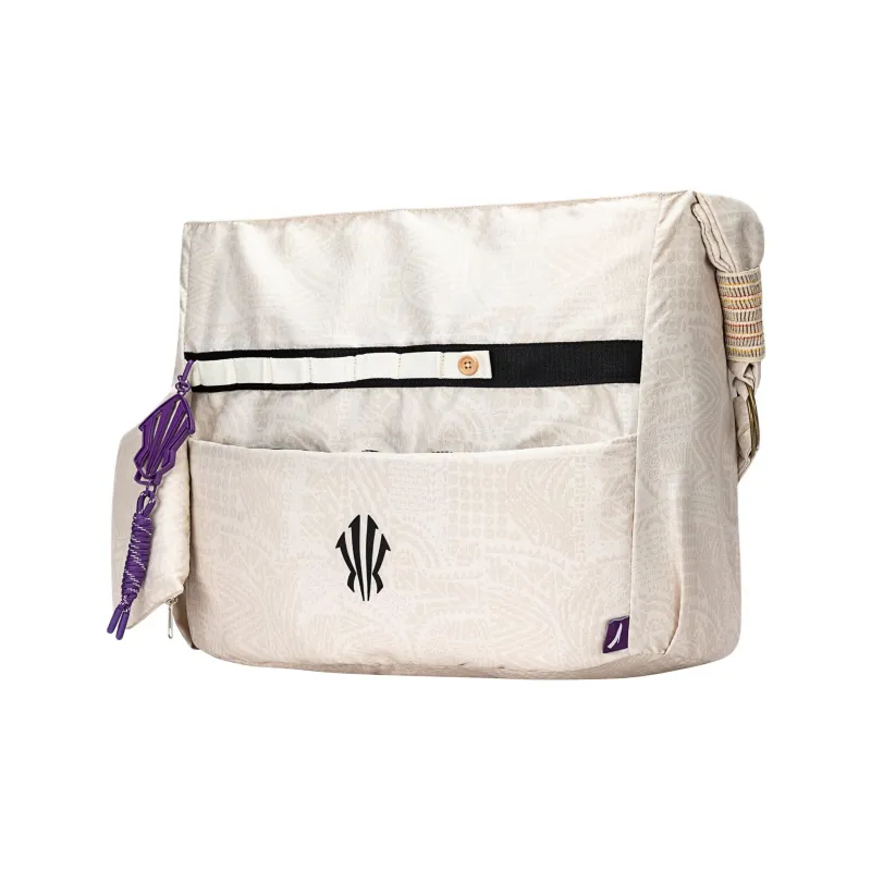 Anta Irving Series Polyester Jacquard Fabric Crossbody Bag Regular Unisex Corn White-3