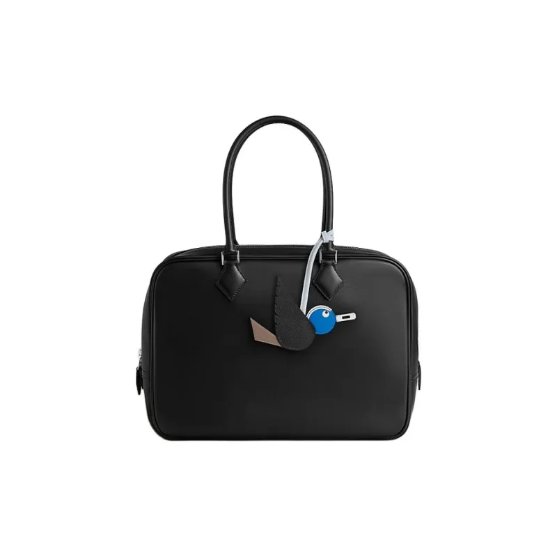 HERMES Birdy Epsom Calfskin Bag Charm Bag Accessory Unisex Umber & Black & Blue-1