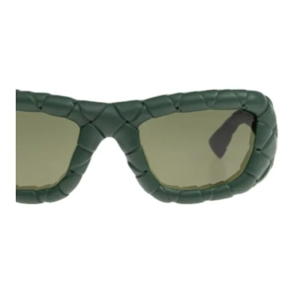Bottega Veneta Plastic Cat Eye Sunglasses Women's Green-2