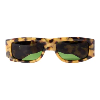 JACQUES MARIE MAGE Acetate Irregular Shape Sunglasses Unisex Tortoiseshell