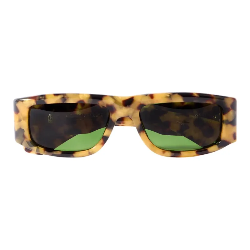 JACQUES MARIE MAGE Acetate Irregular Shape Sunglasses Unisex Tortoiseshell-0