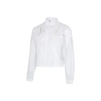 Nike Women's Swoosh Zip Up Woven Jacket White