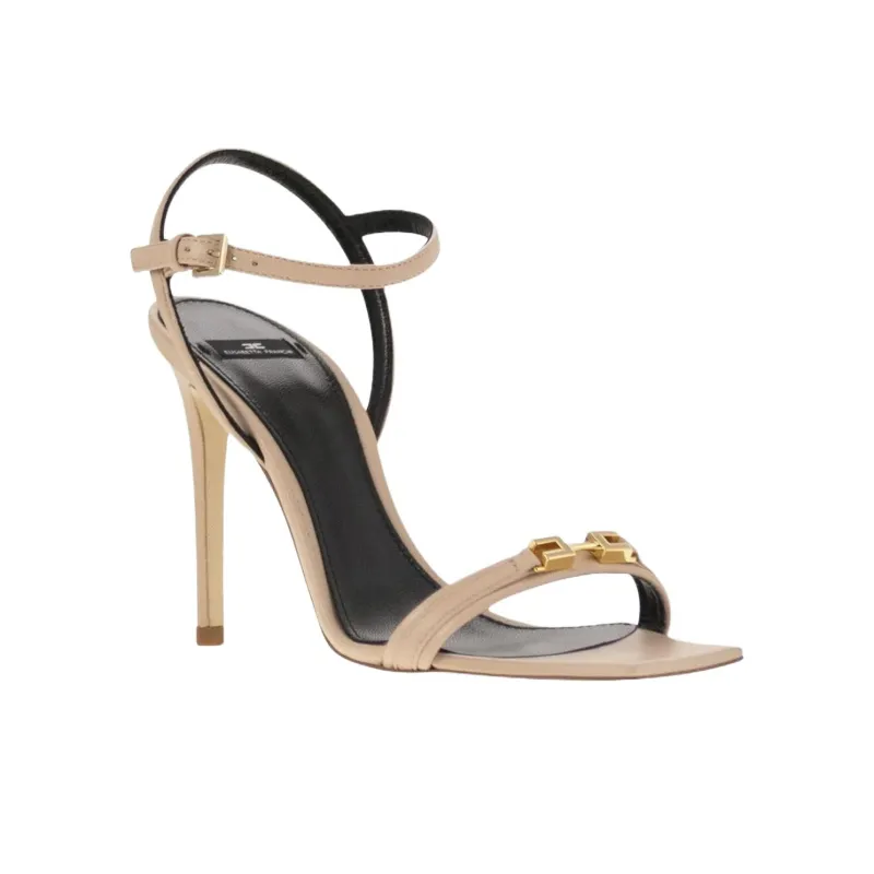 Elisabetta Franchi One Strap Sandals Women's Beige-2