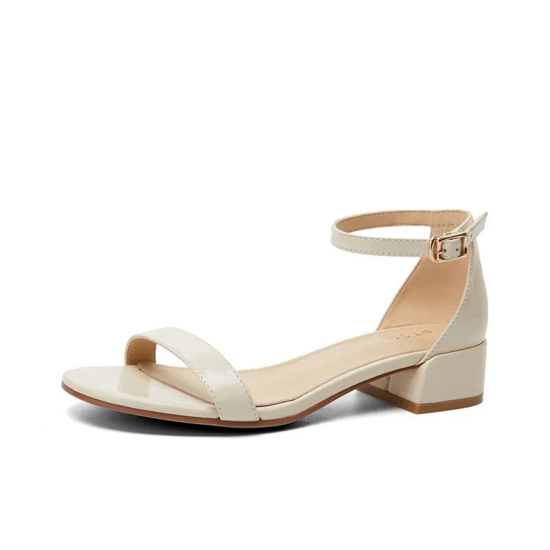 PT'SON One Strap Sandals Women's Cream White-1