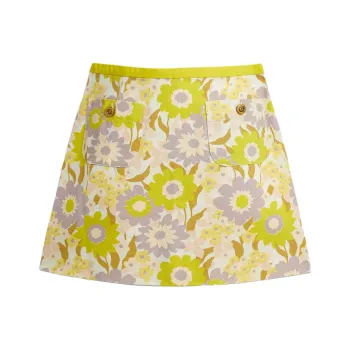COACH SS25 Casual Short Skirts Women's Floral Yellow