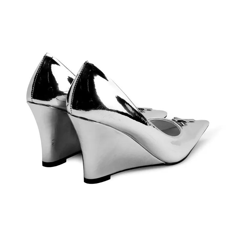 Colorful Bridge Crucifix Cross Wedge Heel High Heels Women's-17
