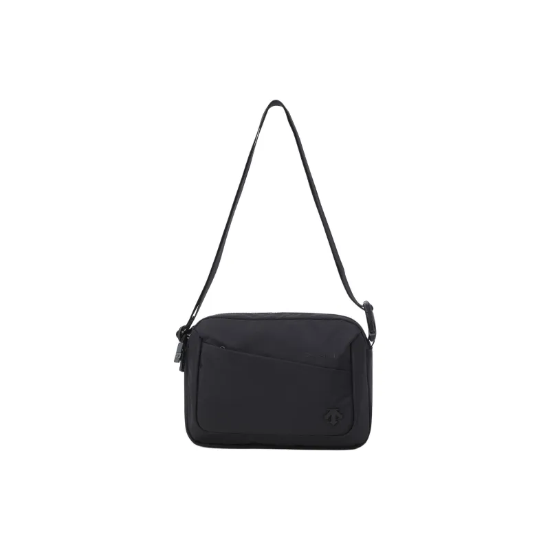 DESCENTE Polyester Crossbody Bag, Shoulder Bag Medium Size Unisex Black-0