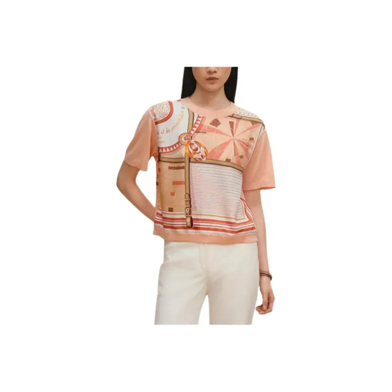 HERMES FW25 T Shirt Women's Orange-0