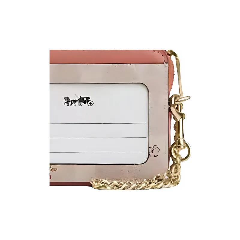 COACH Leather Coin Purse, Card Holder Mini Women's Pink-3