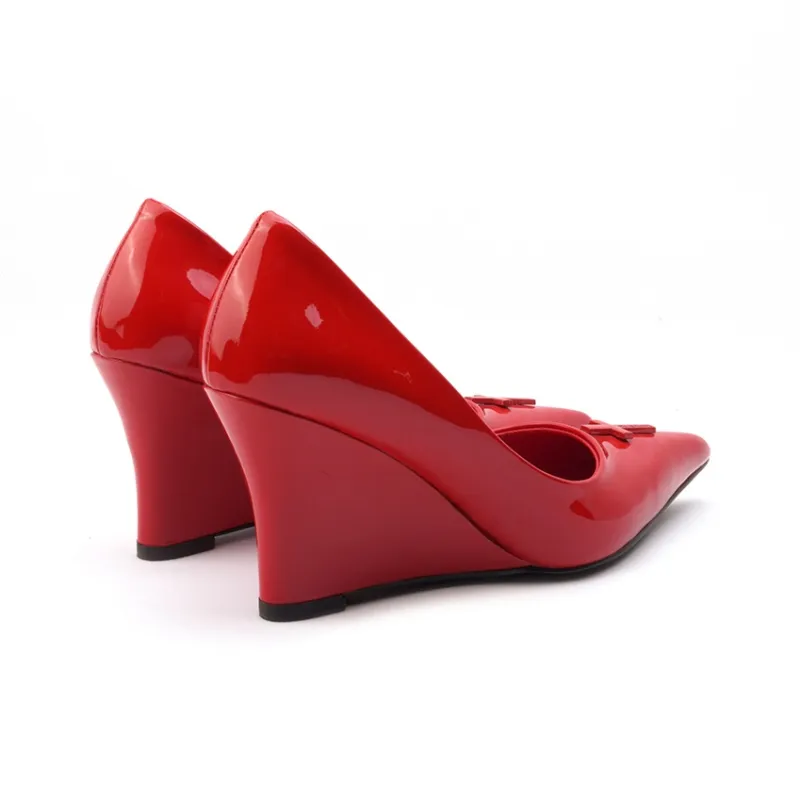 Colorful Bridge Crucifix Cross Wedge Heel High Heels Women's-5