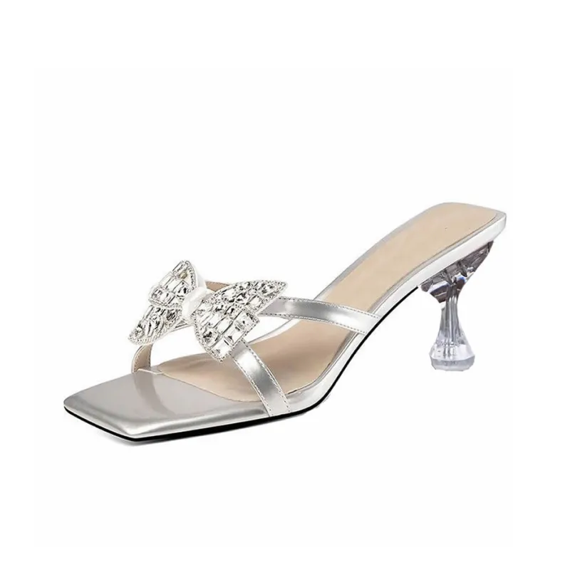 WUJI Abrasion Resistant Antibacterial Slide Slippers Women's Silver-0