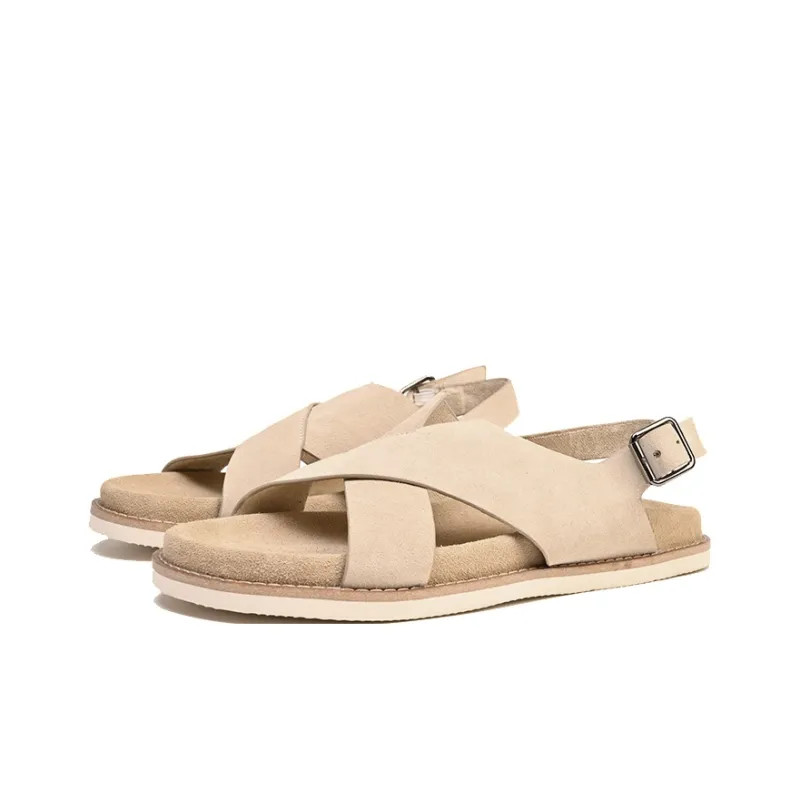 Brounvanm One Strap Sandals Men's Apricot-1